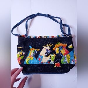 Caribbean Soul Colorful Denim Bird Women's Hand Shouler Bag